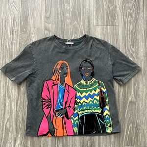 Women’s day ZARA cropped Tshirt size S like new